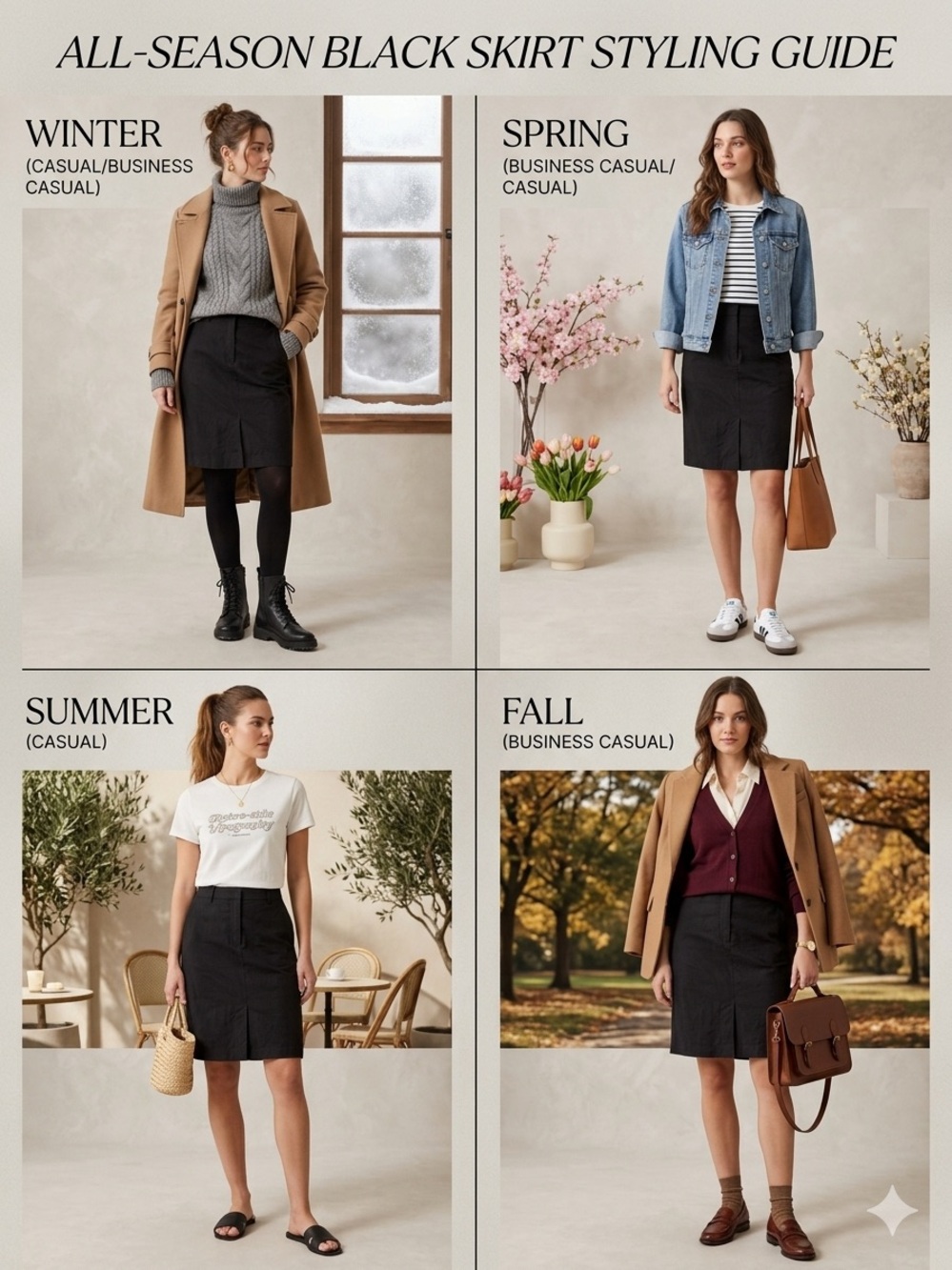 J. Crew Black Pencil Skirt with Belt Loops